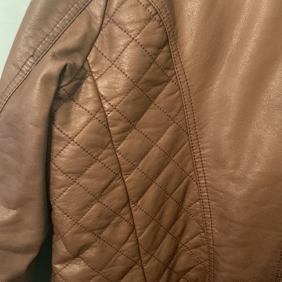 Calvin Klein brown leather jacket size medium - Picture 8 of 12